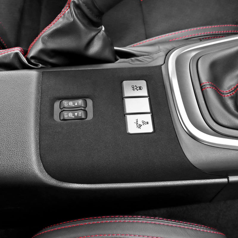 KUNGKIC لسيارة Toyota GR86 Subaru BRZ 2023 2022 2021 2024 غطاء أزرار التحكم في تسخين المقعد لوحة وحدة التحكم المركزية ملصق ألكانتارا الإيطالي ملحقات داخلية باللون الأسود - Image 3
